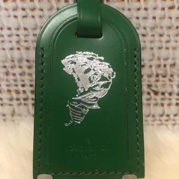 Louis Vuitton Accessories - Louis Vuitton Green luggage tag w/ Chopin hotstamp